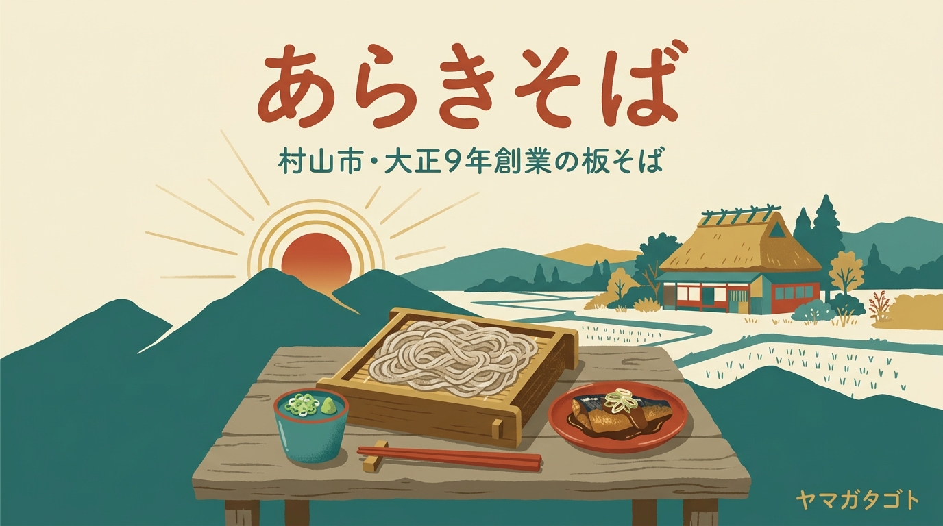 あらきそば（村山市）メニューと値段｜板そば900円から・混雑・お取り寄せ