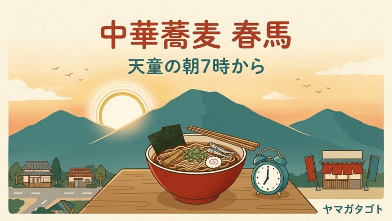 中華蕎麦 春馬（天童市）のメニューと値段｜朝だけ細麺になる朝らーめん 
