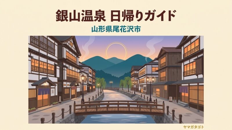銀山温泉の日帰り入浴4か所｜駐車場とシャトルバス500円の行き方
