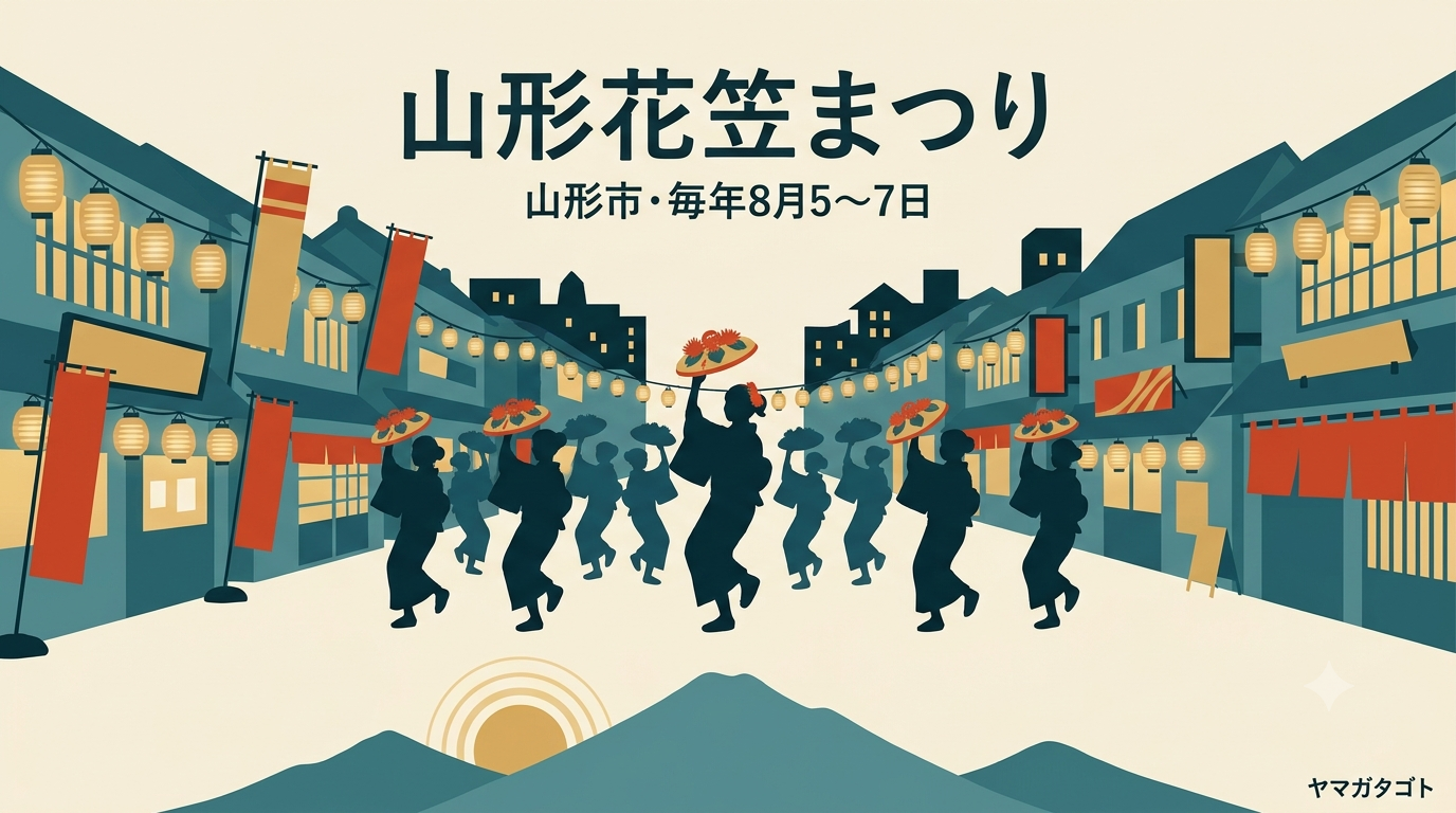 山形花笠まつり｜2026年の日程・時間と交通規制、ゲスト一覧・飛び入り参加のやり方