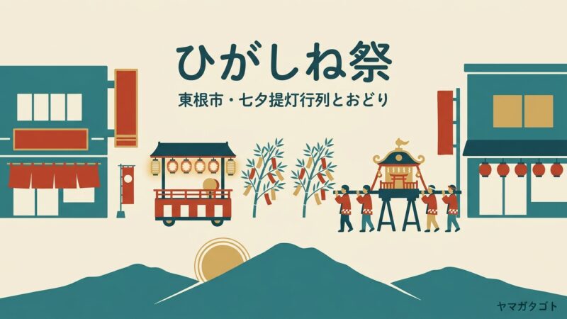 ひがしね祭は毎年8月10日・11日｜提灯行列とおどりの時間・駐車場と交通規制 
