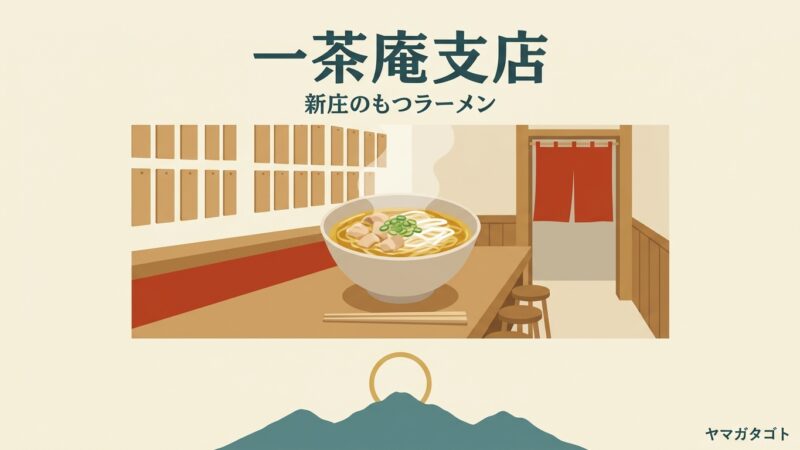 一茶庵支店（新庄市）のもつラーメン800円｜温度の選び方と注文のしかた 