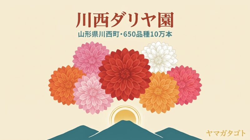 川西ダリヤ園の見頃はいつ？入園料550円・無料駐車場と園内のランチ 