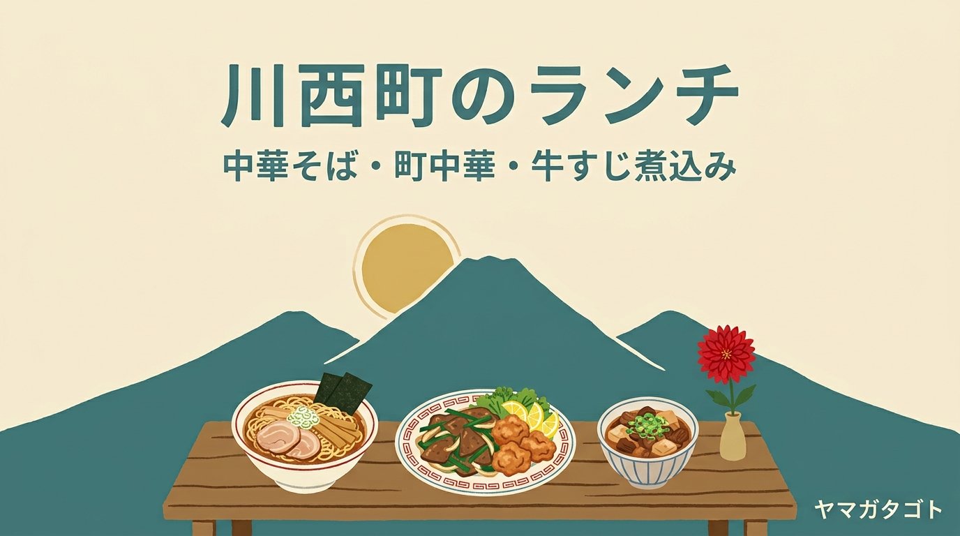 山形県川西町のランチおすすめ3軒｜中華そば・町中華・米沢牛の牛すじ煮込み