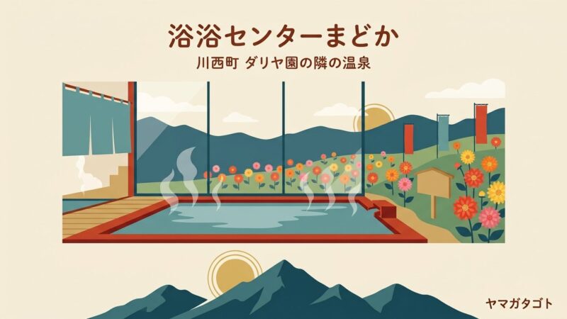 川西町浴浴センターまどか（山形）｜ダリヤ園の目の前 500円の日帰り温泉とランチ