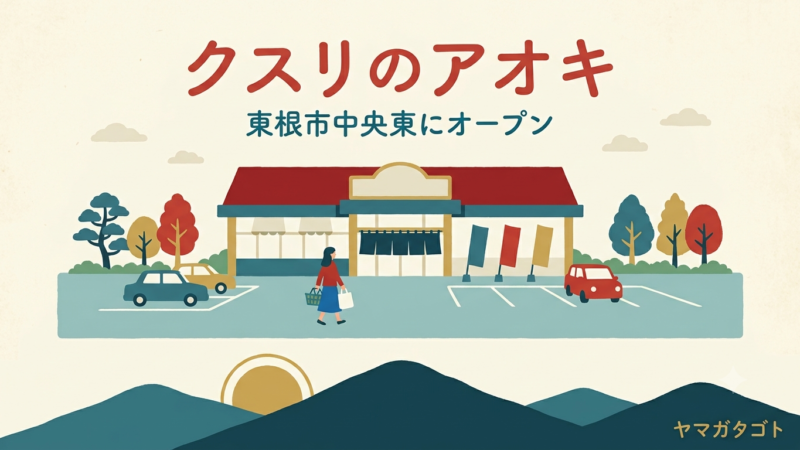 【東根市】クスリのアオキ 東根中央店が9月上旬オープン予定｜市役所から車で2分 
