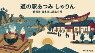 道の駅あつみ しゃりん（山形・鶴岡市）｜朝7時から開く日本海の夕陽スポット 