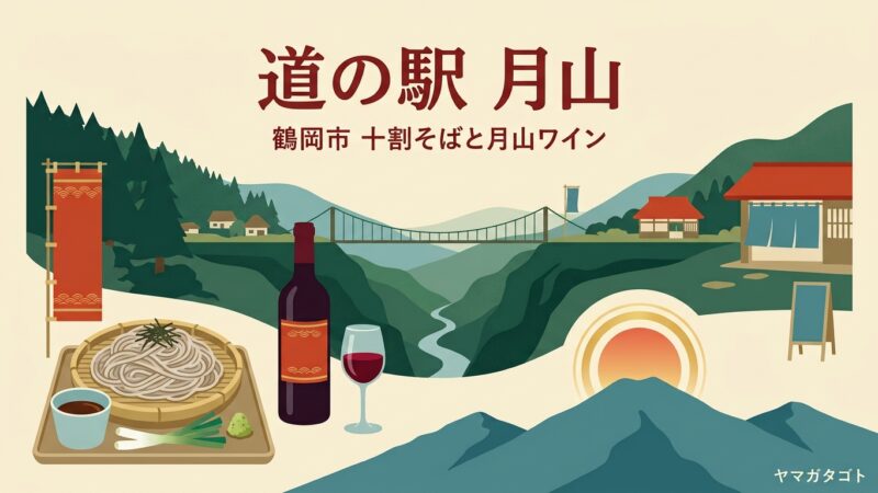 道の駅月山 月山あさひ博物村（山形・鶴岡市）｜十割そばと山ぶどう 施設ごとに休みが違う 