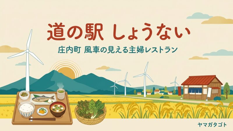 道の駅 しょうない 風車市場（山形・庄内町）｜巨大風車が見える主婦レストラン 