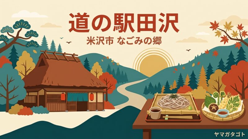道の駅田沢 なごみの郷（山形・米沢市）｜古民家で食べる手打ちそば950円 
