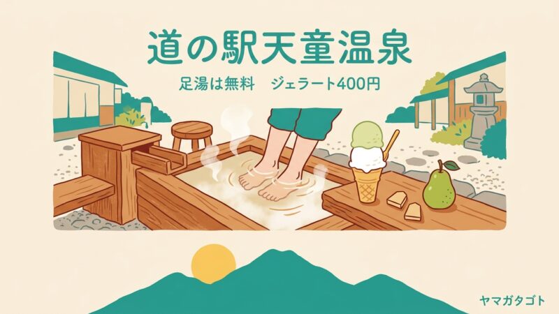 道の駅天童温泉（山形・天童市）｜無料の足湯とジェラート400円 