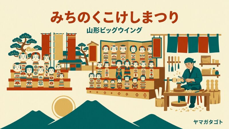 【みちのくこけしまつり2026】12月5日・6日ビッグウイング｜入場整理券の抽選と似顔絵こけしの予約 