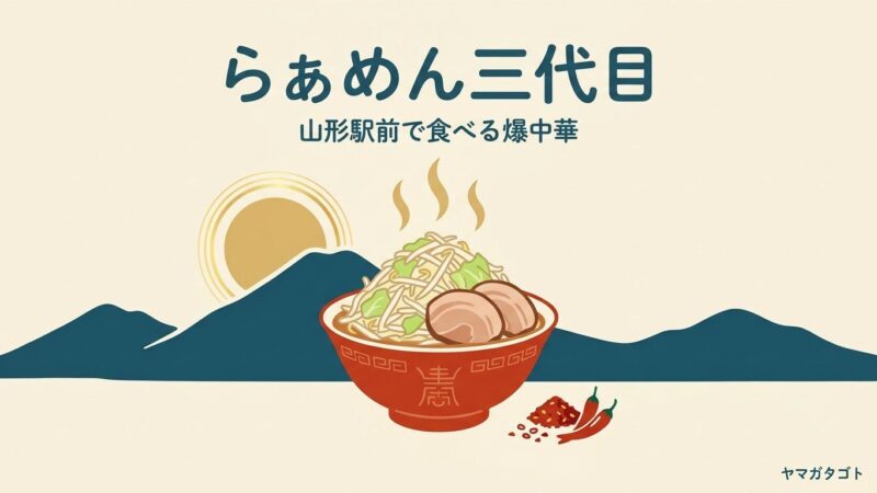 らぁめん三代目（山形駅前）｜ぬーぼう駅前店の跡地で食べる爆中華の値段と頼み方 