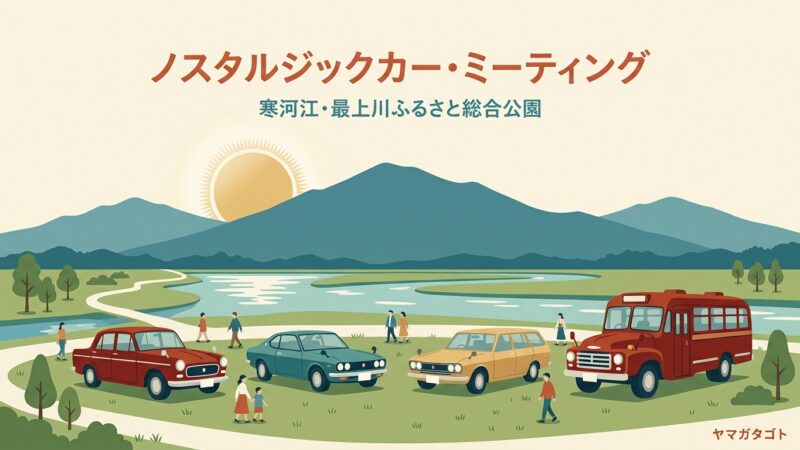 ノスタルジックカー・ミーティング in さがえ｜寒河江のクラシックカー展示は例年6月上旬の日曜