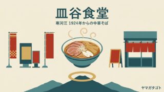 皿谷食堂（寒河江市）のメニューと値段｜米2俵で譲り受けた中華そば950円 