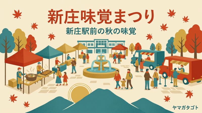 【新庄味覚まつり2026】駐車場と屋台42店のメニュー｜10月17日に終了 会場は新庄駅前アビエス 