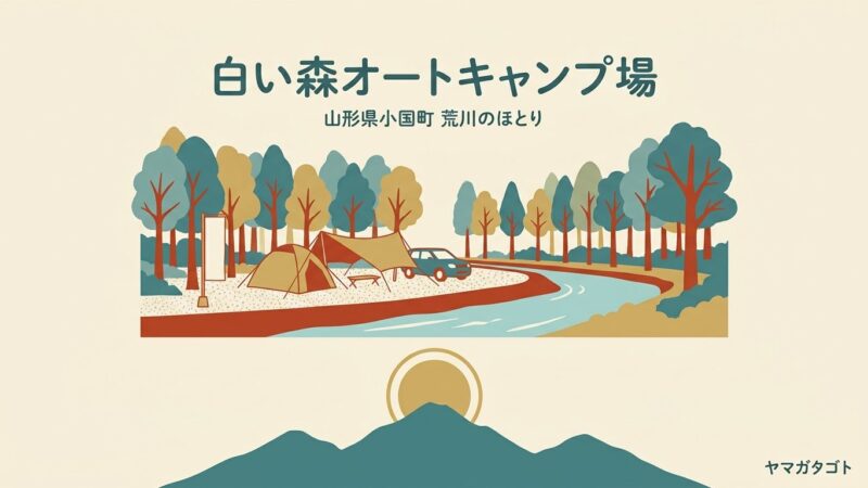 白い森オートキャンプ場（山形・小国町）｜温水シャワー無料 対岸のお風呂は400円
