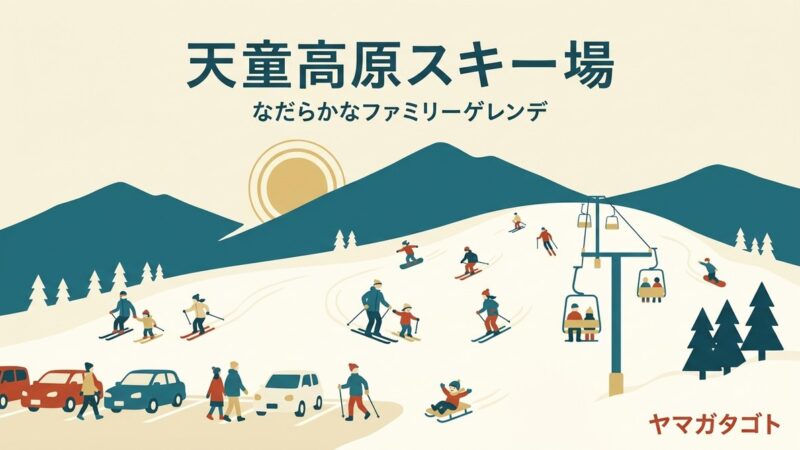 天童高原スキー場（山形県天童市）｜車を降りてすぐのなだらかなファミリーゲレンデ 