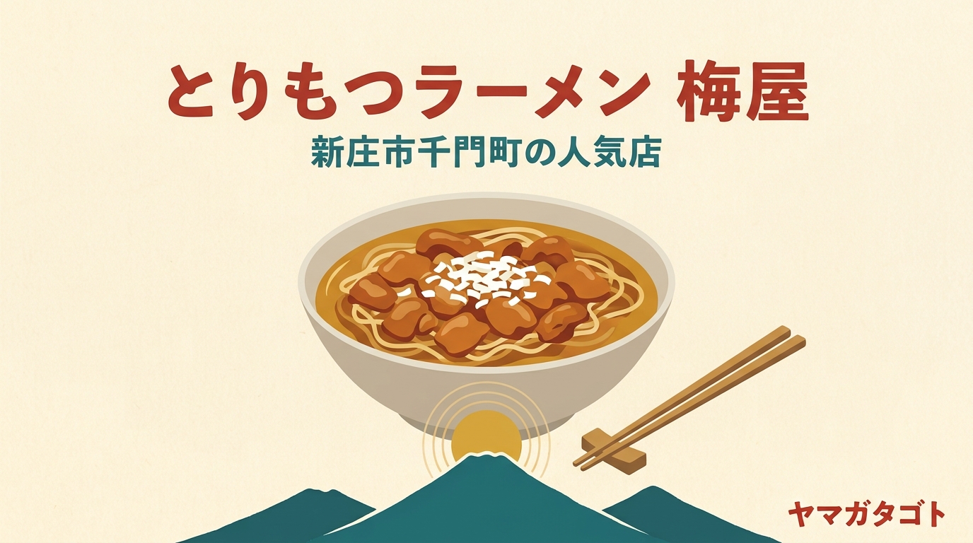 とりもつラーメン梅屋（新庄市）のメニューと値段｜モツらあめん850円・現金のみ