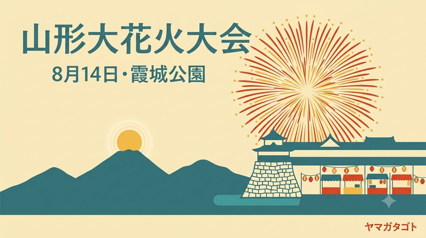 【2026年8月14日】山形大花火大会は霞城公園で開催｜チケット・屋台・交通規制まとめ