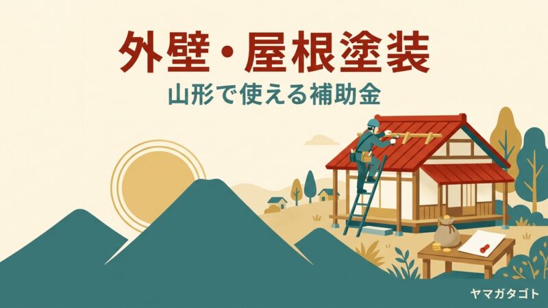 山形の外壁塗装・屋根塗装の補助金｜塗り替えだけで使える市町村と業者の条件 