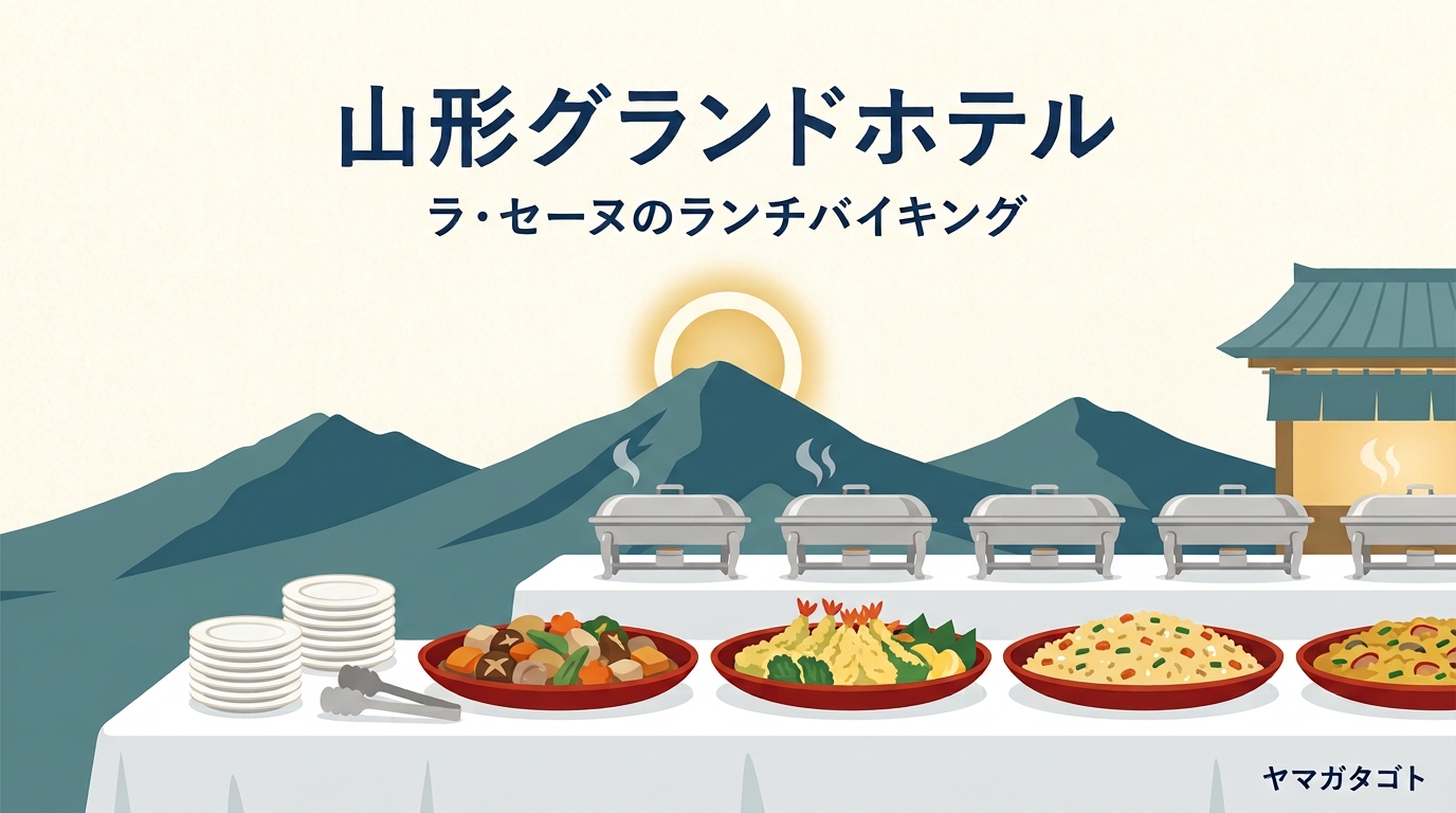 山形グランドホテルのランチバイキング｜火・水・木は時間無制限、テーマは2か月ごと