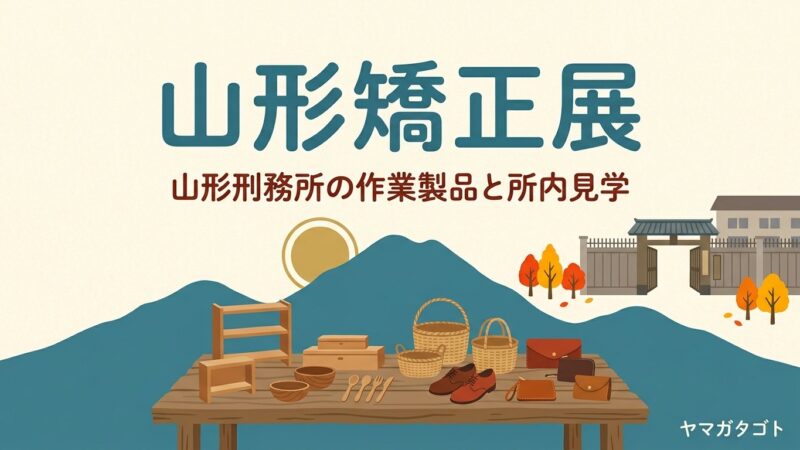 【山形矯正展2026】山形刑務所のイベントは終了｜所内見学と作業製品の即売会は例年10月 
