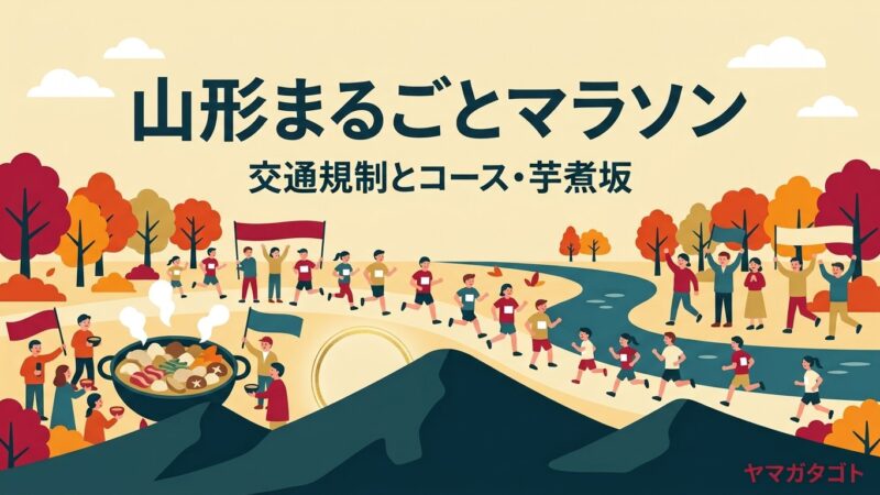 【山形まるごとマラソン2026】交通規制とコース｜区間ごとの通行止め時間と応援の通過時刻 