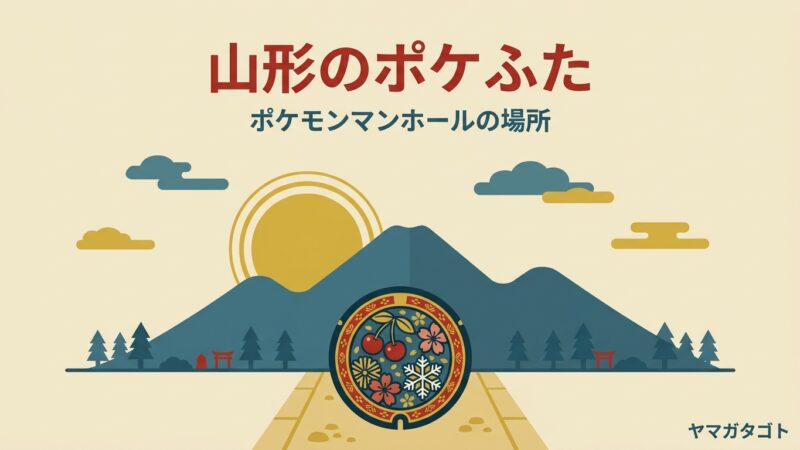 山形のポケモンマンホール「ポケふた」5か所｜場所と描かれた15匹のポケモン 