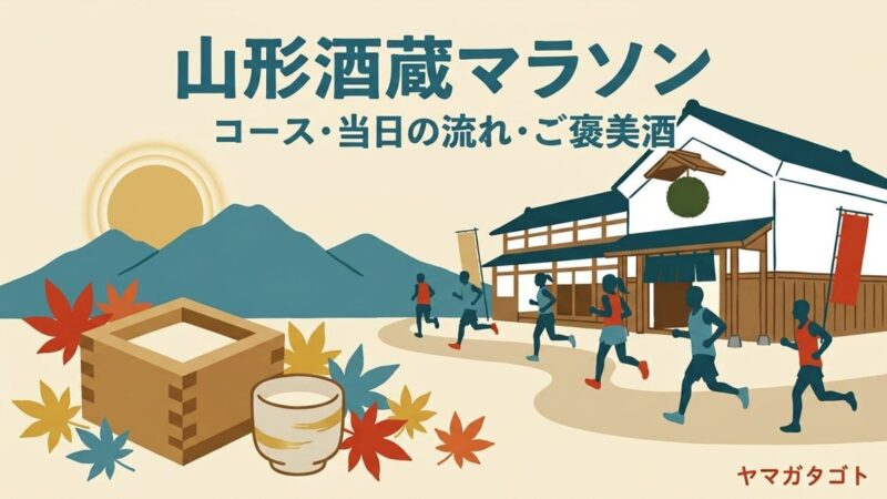 【山形酒蔵マラソン2026】コースと当日の流れ｜天童から山形駅前まで酒蔵を走りゴールでご褒美酒