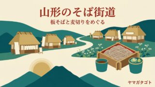 山形のそば街道9か所とマップ｜板そば・麦切りと食べ放題の蕎麦屋 