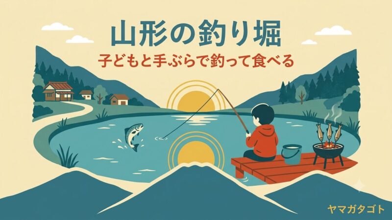 山形の釣り堀10選｜子供と行けるニジマス・イワナ釣りと塩焼き 